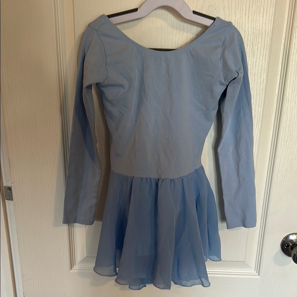 Light Blue Long Sleeve Ballet Dress